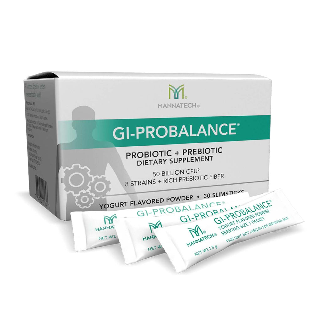 Mannatech GI-ProBalance Prebiotic Probiotic Powder - 30 Slimsticks