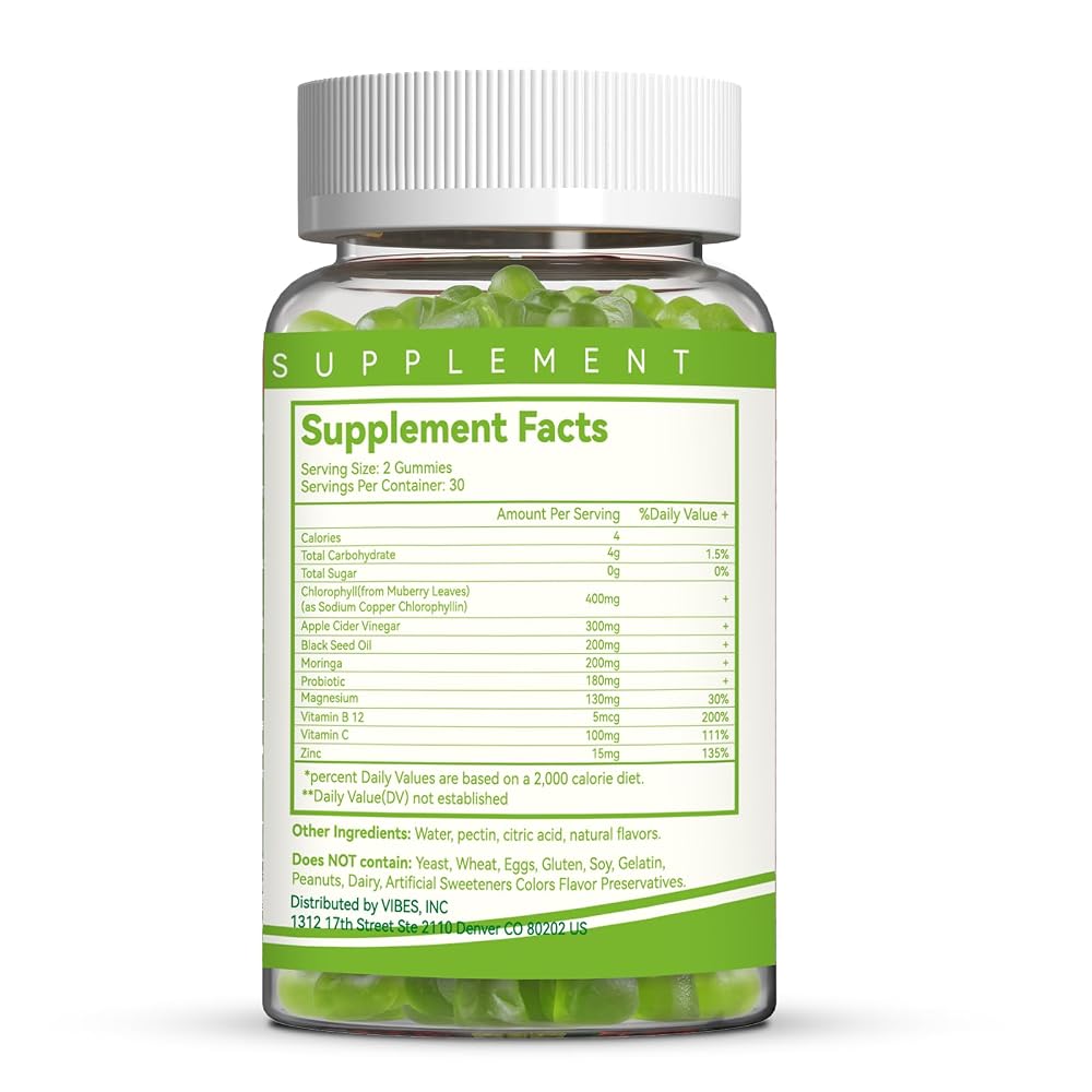 EAZGOO Chlorophyll Gummies for Body Odor - 60 Count - image 5