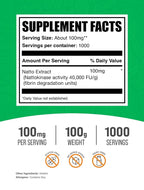 BulkSupplements.com Nattokinase 4000 FU Powder