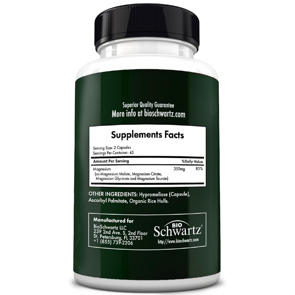 BioSchwartz Magnesium Complex 350mg - 90 Capsules - image 7