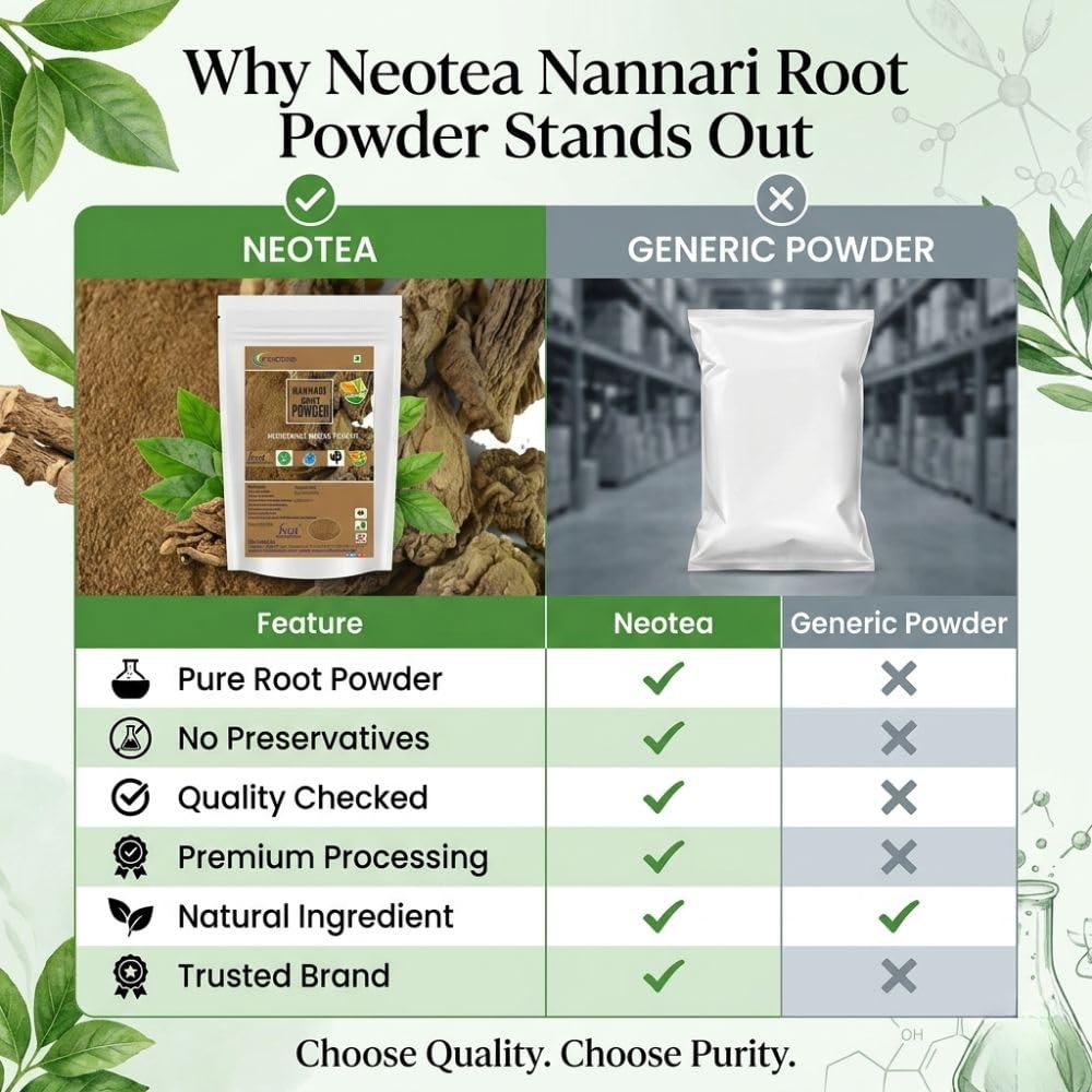 neotea Nannari Root Powder for Summer Drinks - 500g - image 2