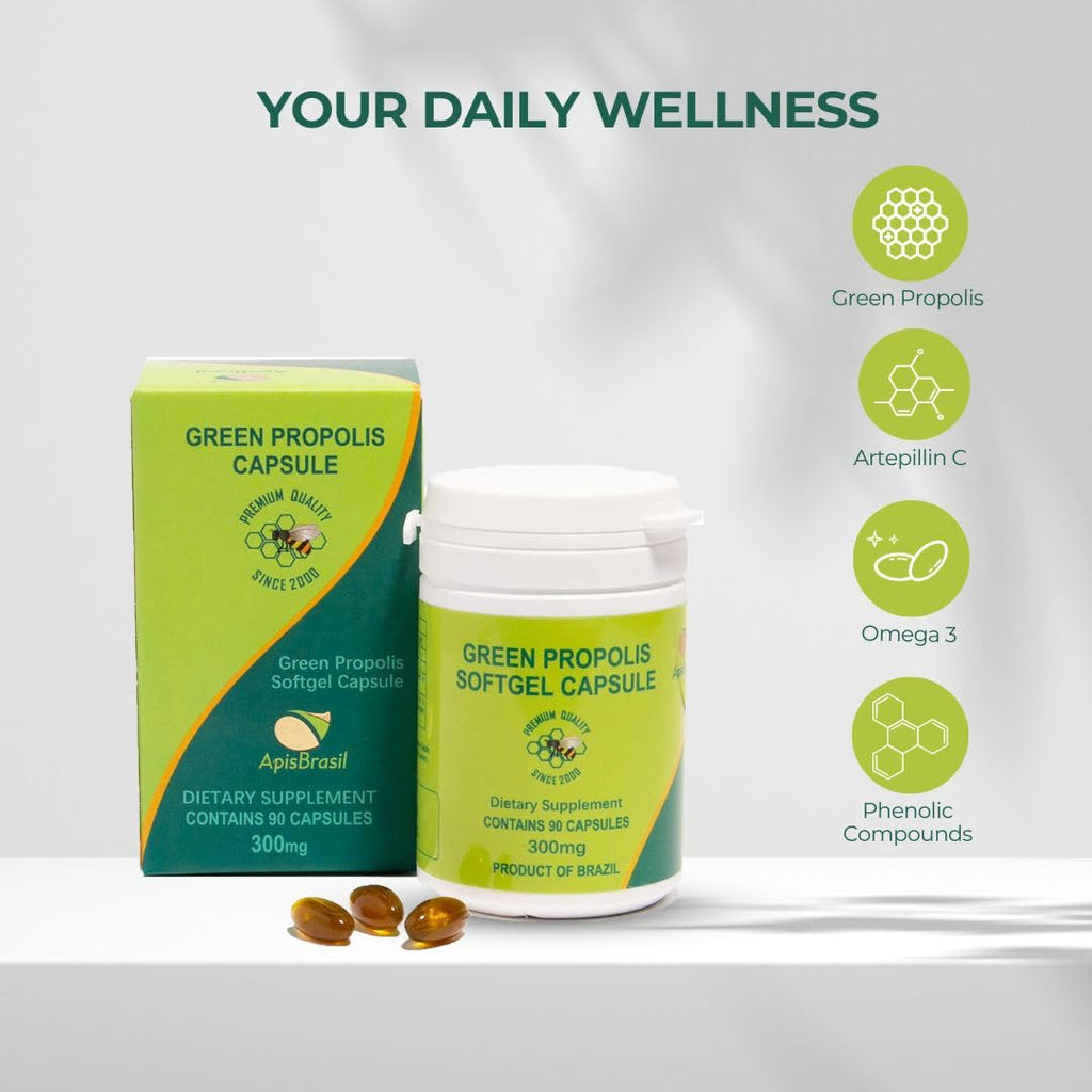 ApisBrasil Brazilian Green Propolis Immune Support - 90 Softgels - image 3