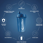 IronMaxx 700ml Protein Shaker with Sieve and Measuring Scale - Dark Blue - image 4