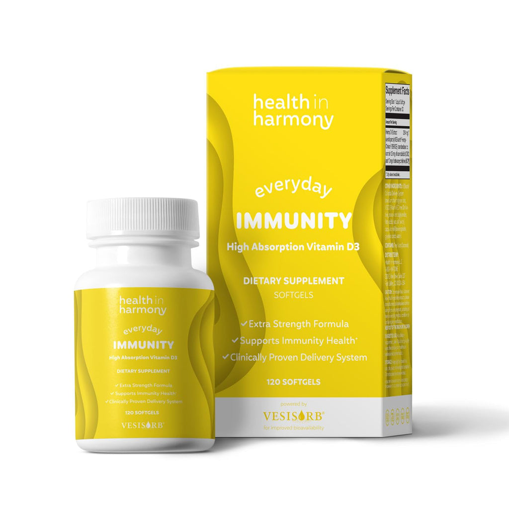 HEALTH IN HARMONY Vitamin D3 4000 IU Immune Support - 60 Softgels