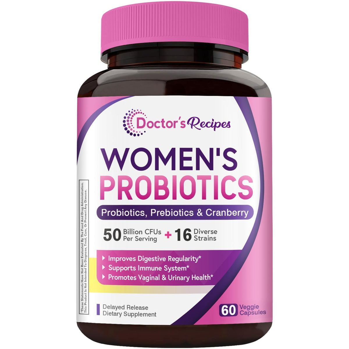 Doctor's Recipes Women's Probiotic 50 Billion CFU 16 Strains