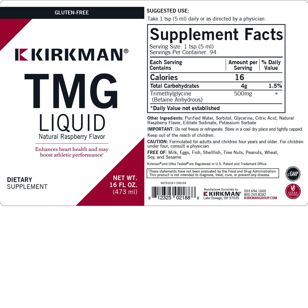 Kirkman TMG Trimethylglycine Liquid - 16 oz - image 3