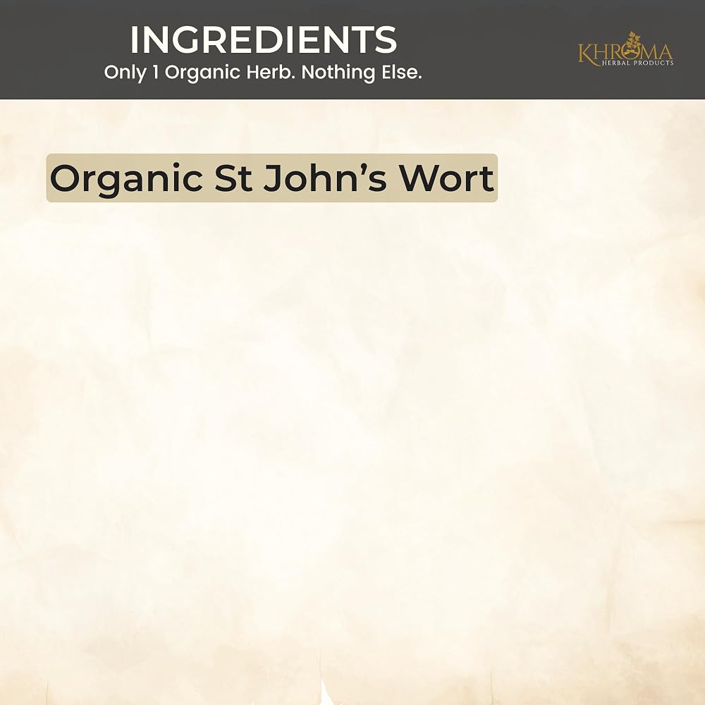 Khroma Herbal Products Organic St John's Wort 800 mg - 30 Servings - image 2