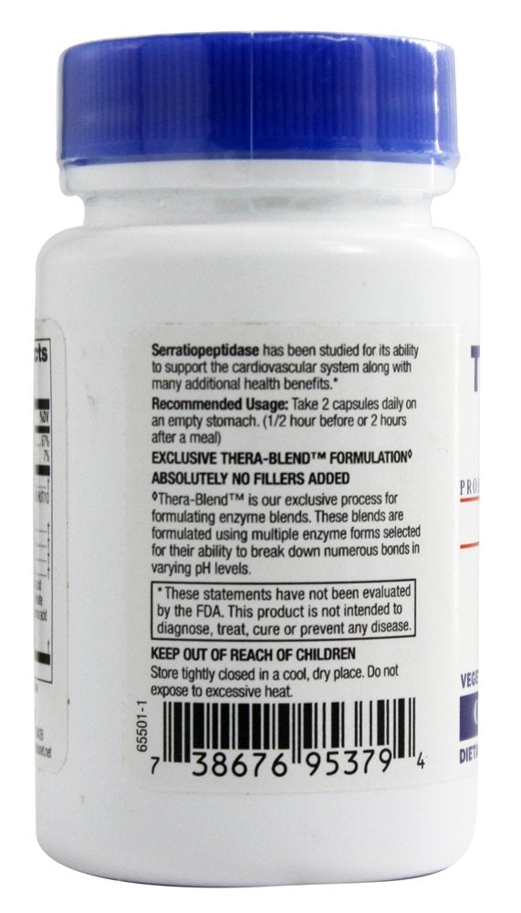 Theramedix Serratio 120K Proteolytic Enzyme - 60 Vegetarian Capsules - image 3