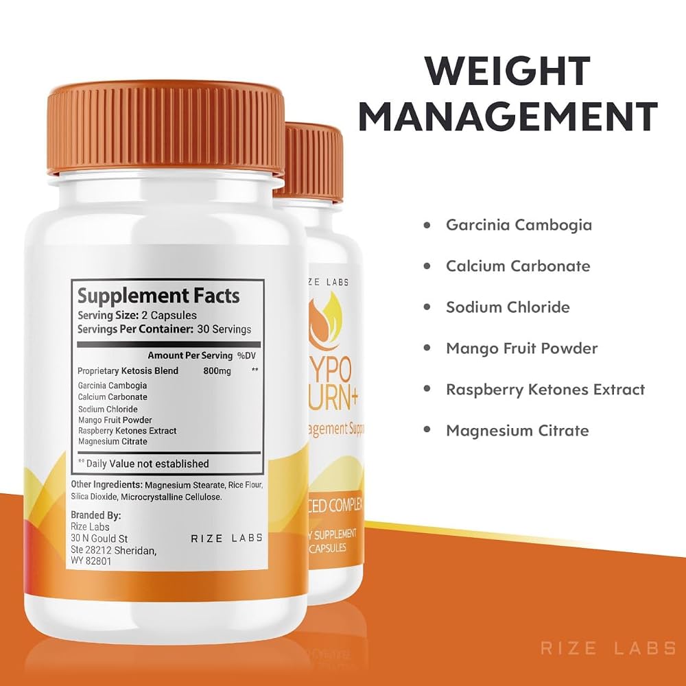 Rize Labs HypoBurn+ Metabolism Booster Weight Loss - 120 Capsules - image 9