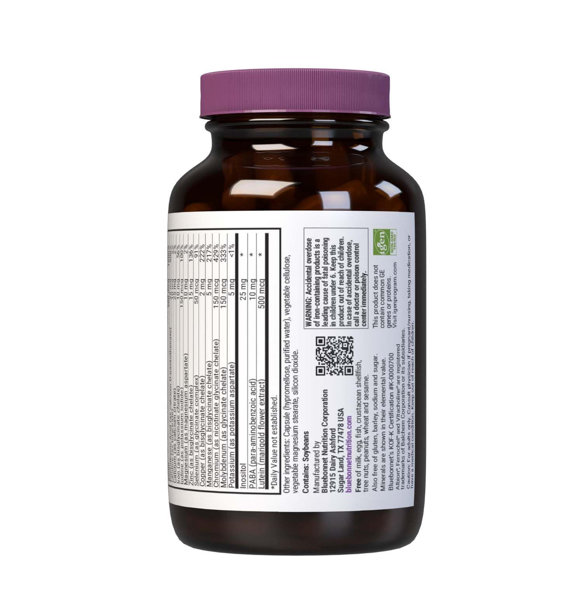 BlueBonnet Mult One Multivitamin with Iron - 60 Vegetable Capsules - image 3
