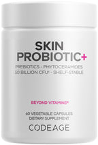 Codeage Skin Probiotics + Prebiotics - 50 Billion CFU - 60 Capsules