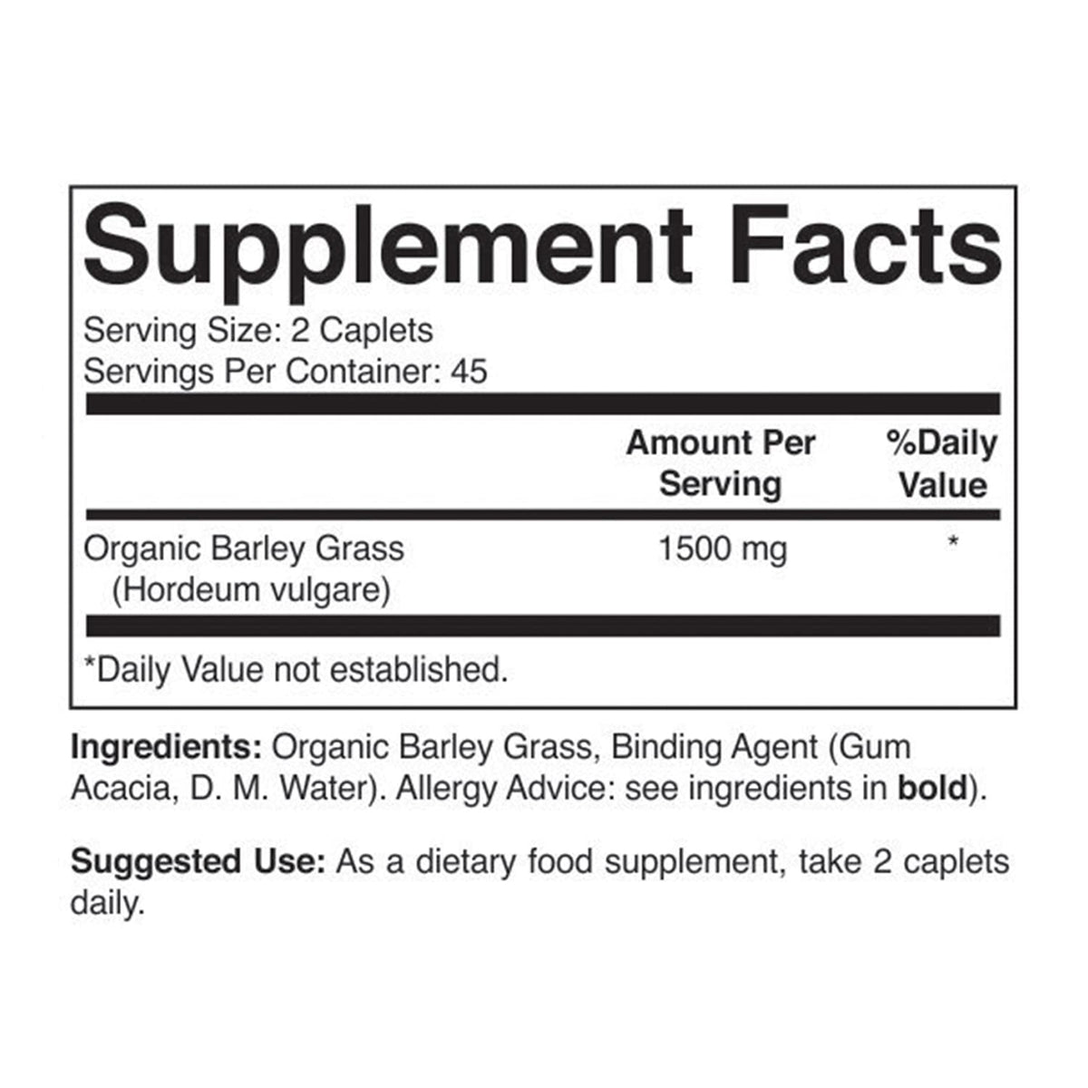 Brieofood Organic Barley Grass 1500mg - 90 Vegetarian Tablets - image 3