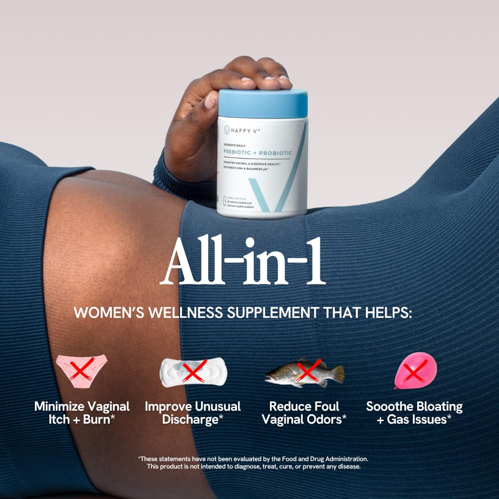 Happy V Dr. Formulated Vaginal Probiotics for Women - 60 Capsules - image 4