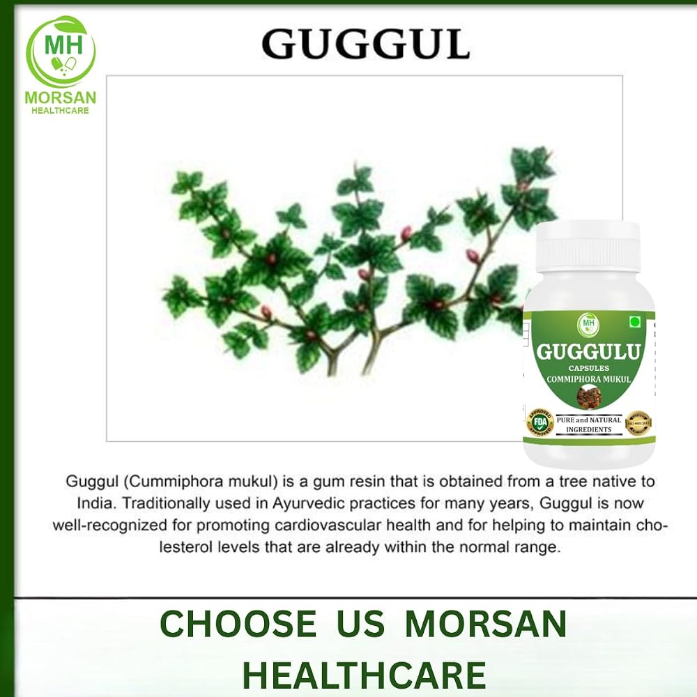 Morsan Healthcare Guggulu (Commiphora Mukul) 60 Capsules Pack