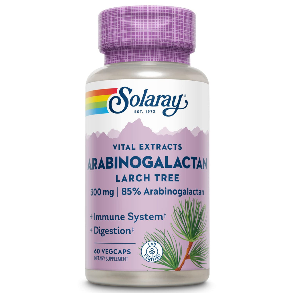 SOLARAY Arabinogalactan Larch Tree Extract 300mg - 60 Vegetarian Capsules