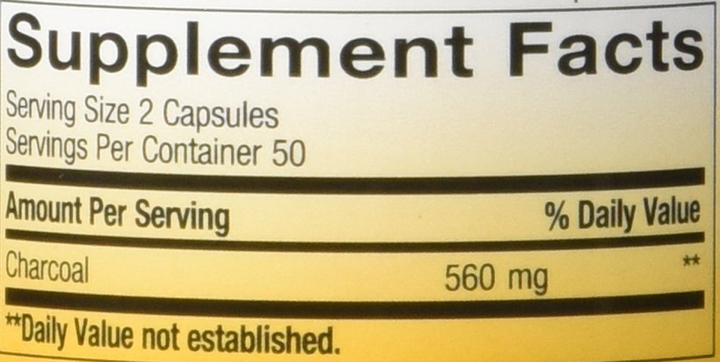 Nature's Way Activated Charcoal High Adsorbency - 200 Capsules - image 4