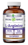 Amazing Nutrition L-Arginine 500 mg Amino Acid - 120 Capsules