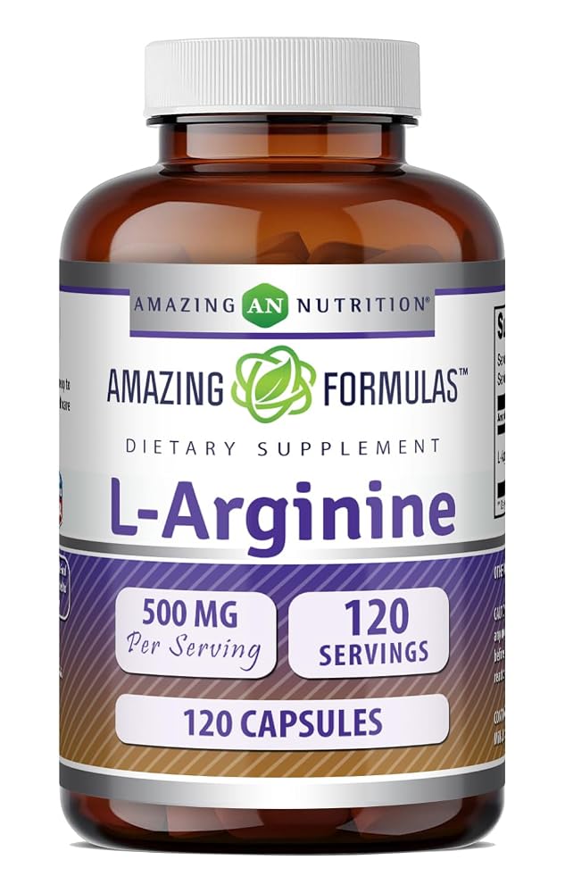 Amazing Nutrition L-Arginine 500 mg Amino Acid - 120 Capsules