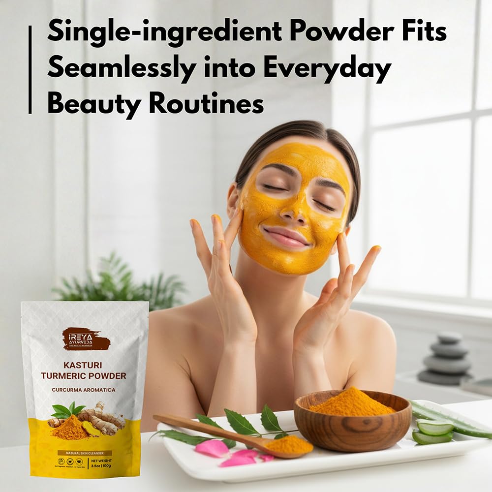 Ireya Ayurveda Kasthuri Manjal Turmeric Powder for Skin - 100g - image 6