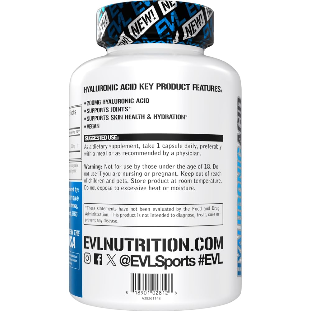Evlution EVL Hyaluronic Acid 200mg - 30 Capsules - image 3
