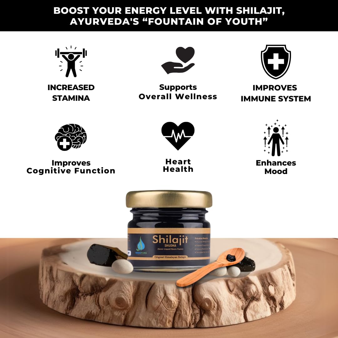 Rock Gold Vedapure Himalayan Shilajit Resin 100% Pure - 15g - image 2