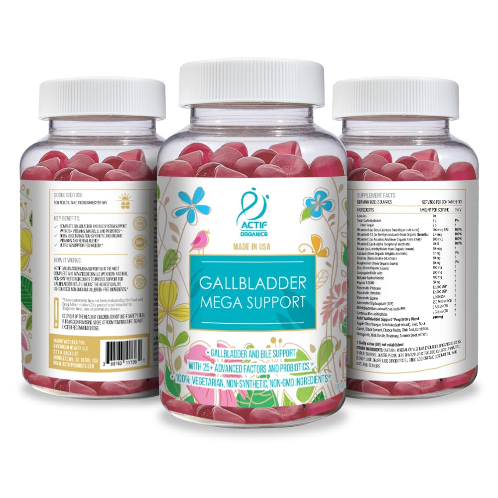 ACTIF Gallbladder Mega Support with Probiotics - 60 Gummies - image 4