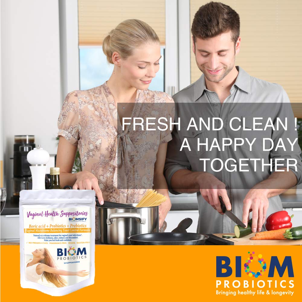 Biom Probiotics Boric Acid Suppositories for Feminine Health - 10 Count - image 6