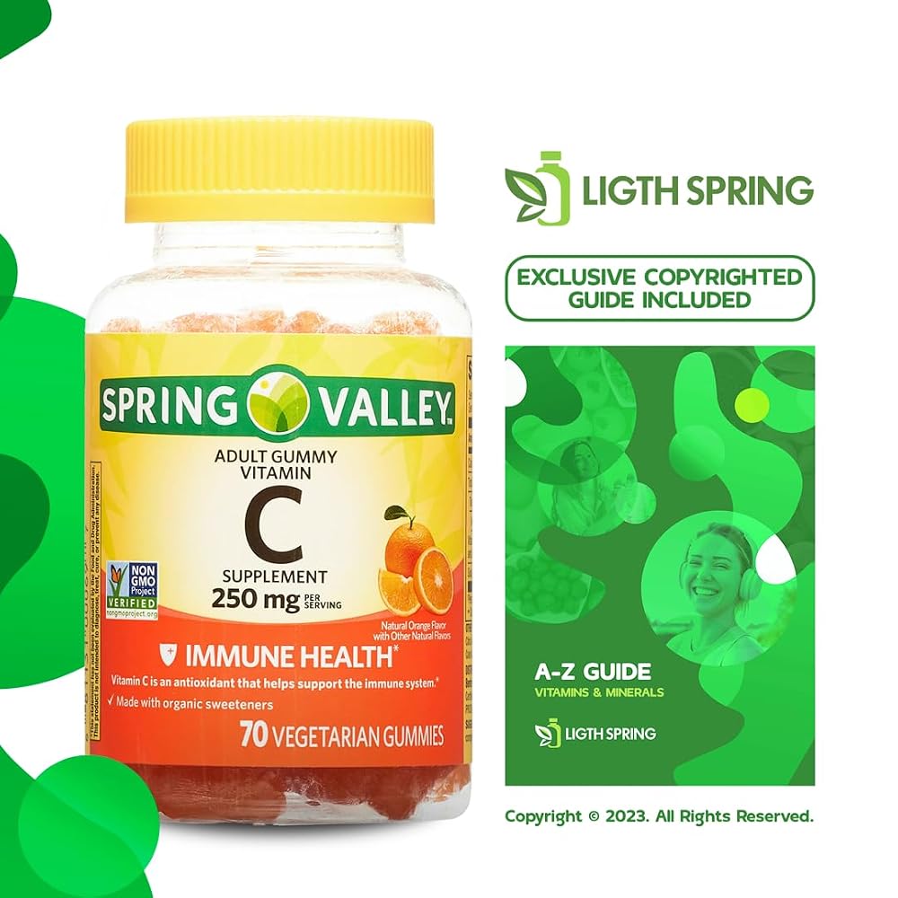 LightSpring Spring Valley Vitamin C Gummies 250 mg Immune Support - 70 Count - image 2