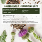 Milk Thistle Extract 800mg Silymarin for Liver Support - 30 Vegetarian Capsules - image 2
