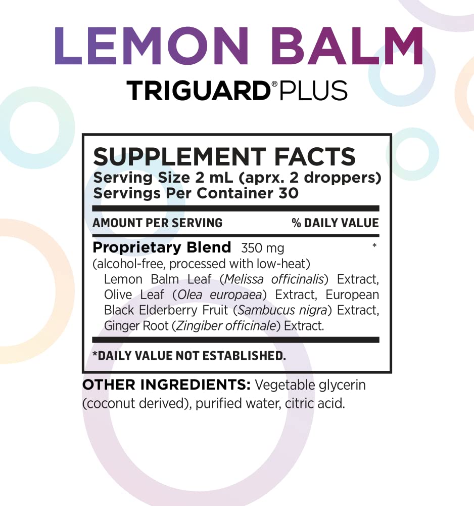 Oxygen Nutrition TriGuard Lemon Balm Plus Tincture - 2 fl oz - image 5