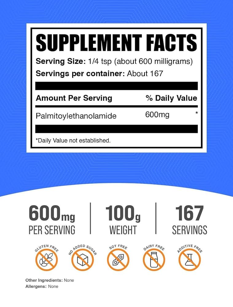 BulkSupplements Palmitoylethanolamide Powder Immune Support - 100g - image 2