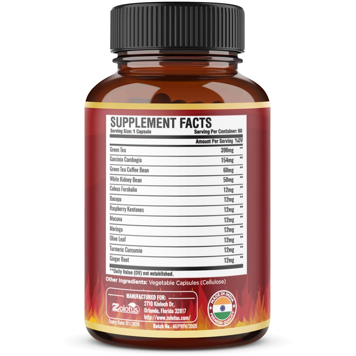 Zolotus Fat Burner Capsules for Energy - 60 Capsules - image 2