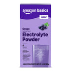 Amazon Basics Electrolyte Powder Packets, Grape Flavor - 6 Count
