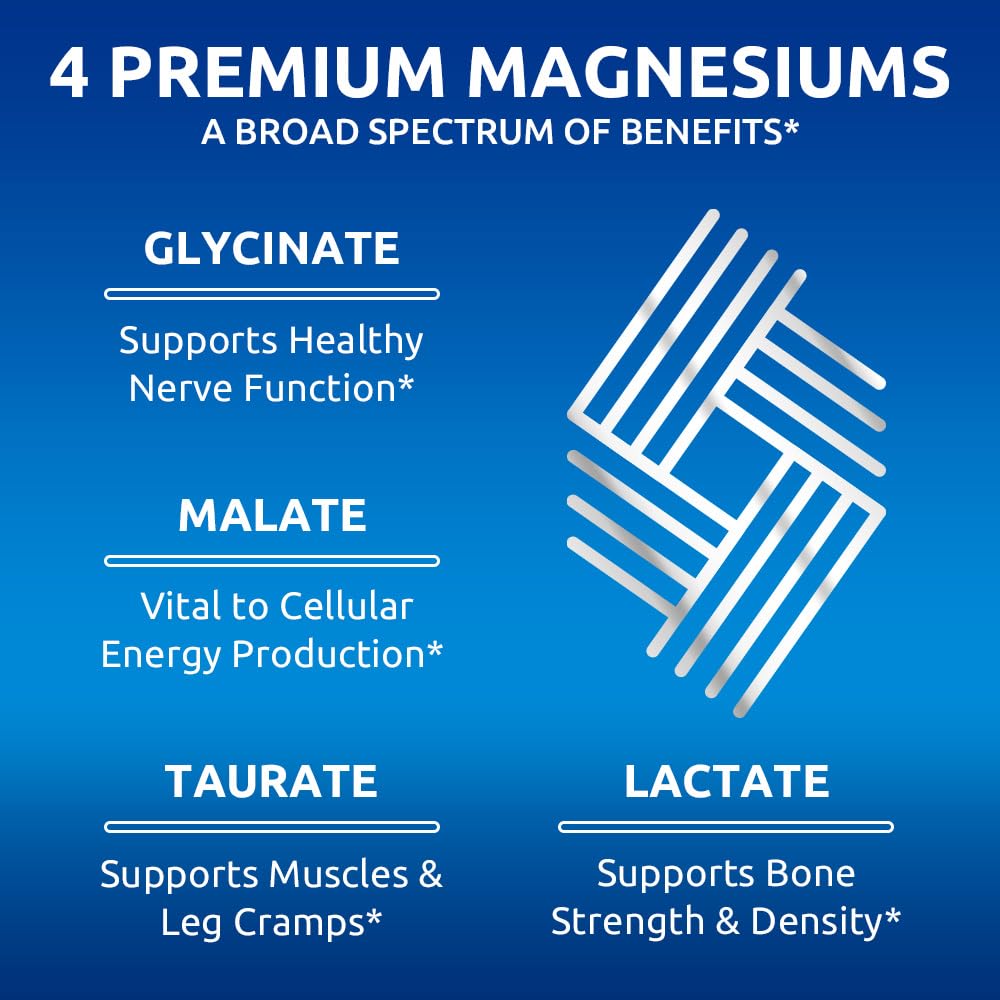 Zentastic Magnesium Complex 4-in-1 Supplement Chelated - 120 Capsules - image 3