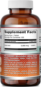 Amazing Formulas Folic Acid 5000 Mcg per Serving