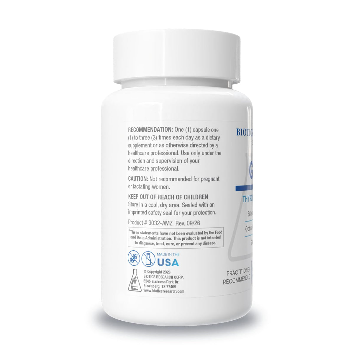BIOTICS RESEARCH GTA Porcine Glandular Endocrine Support - 90 Capsules - image 3