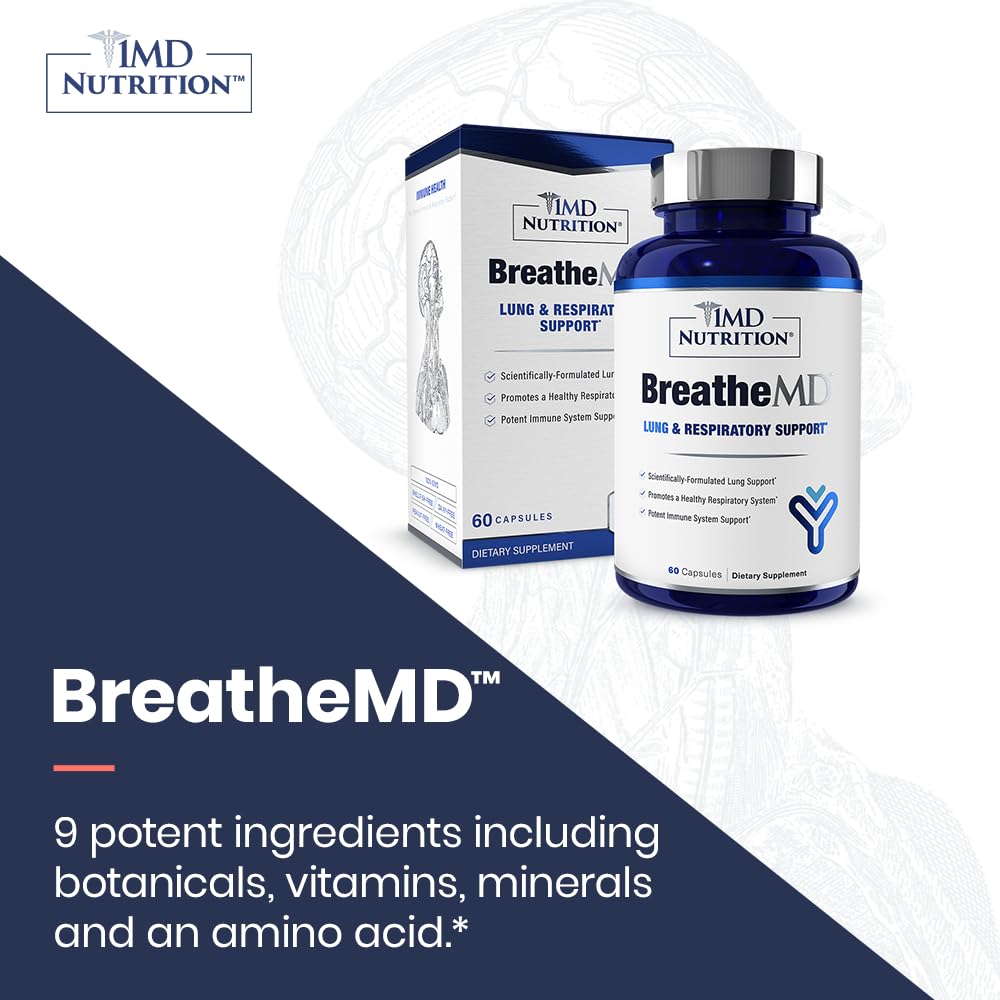 1MD Nutrition BreatheMD Lung & Respiratory Support - 60 Capsules - image 4