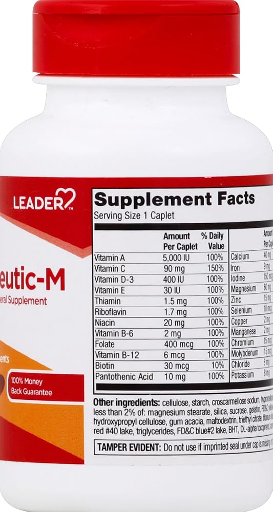 Leader Therapeutic-M Multivitamin with Iron & Minerals - 130 Caplets - image 2
