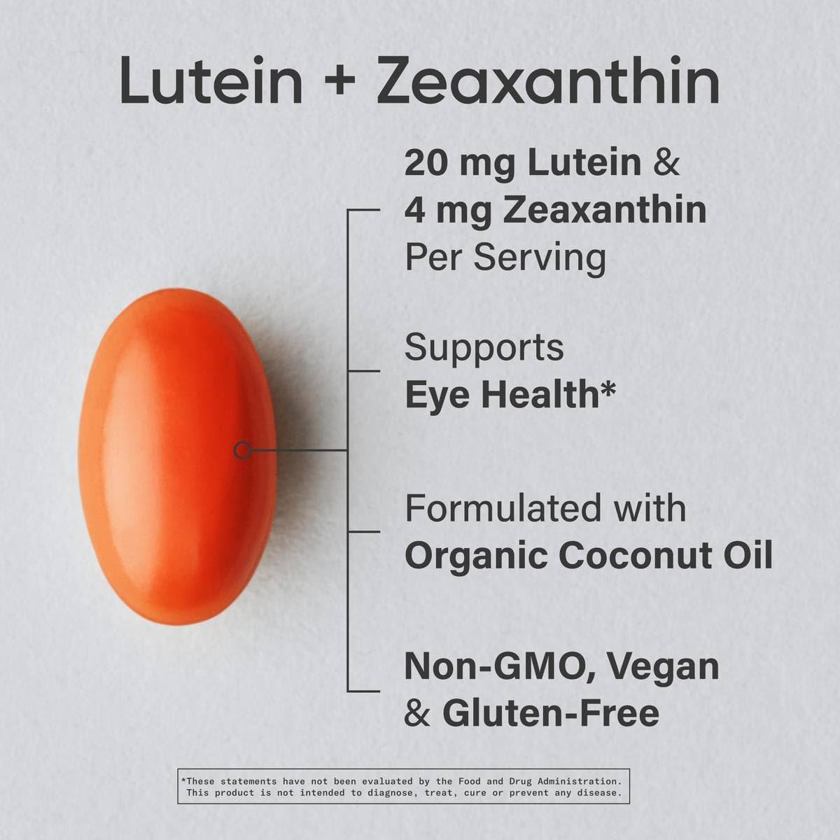Sports Research Lutein + Zeaxanthin with Coconut Oil - 30 Softgels - image 2