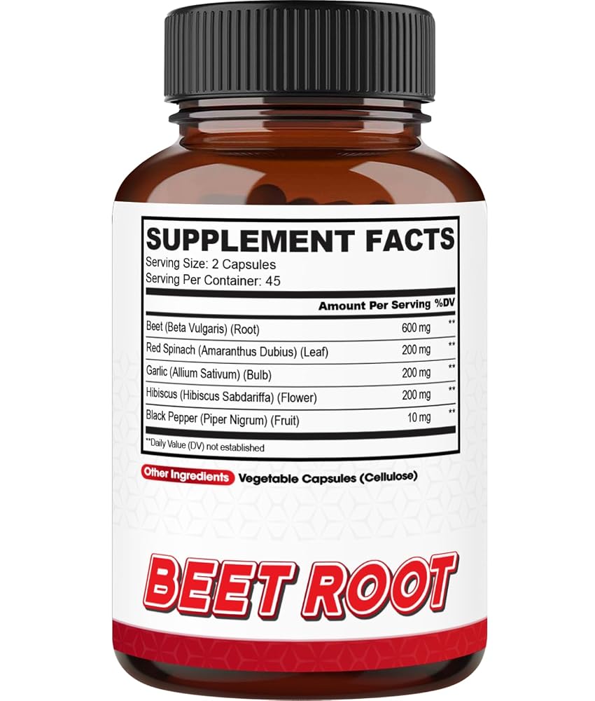 agobi Beet Root Capsules with Red Spinach & Garlic - 90 Vegan Capsules - image 6