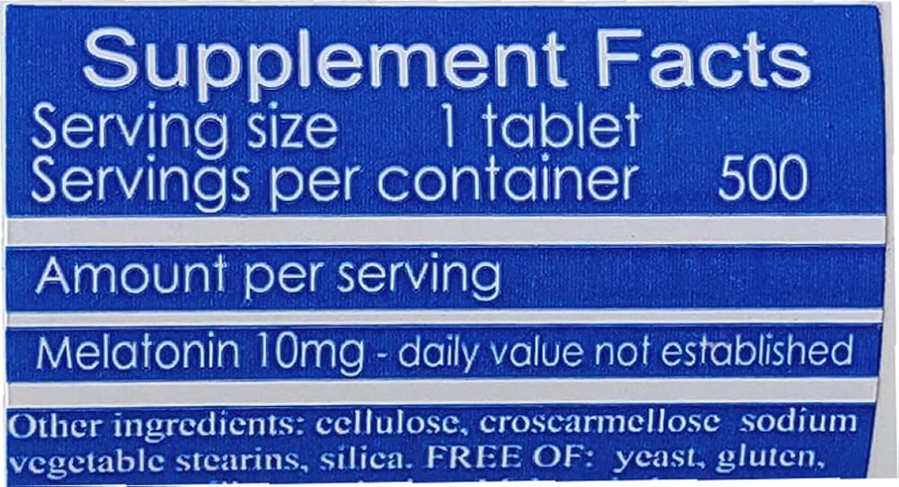 SterlingHealth Melatonin 10mg Quick Dissolve Vegan - 500 Tablets - image 2