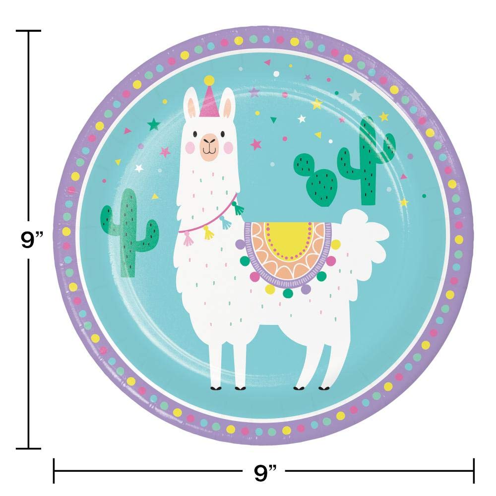 Creative Converting Llama Party Paper Plates - 8 Count - image 2