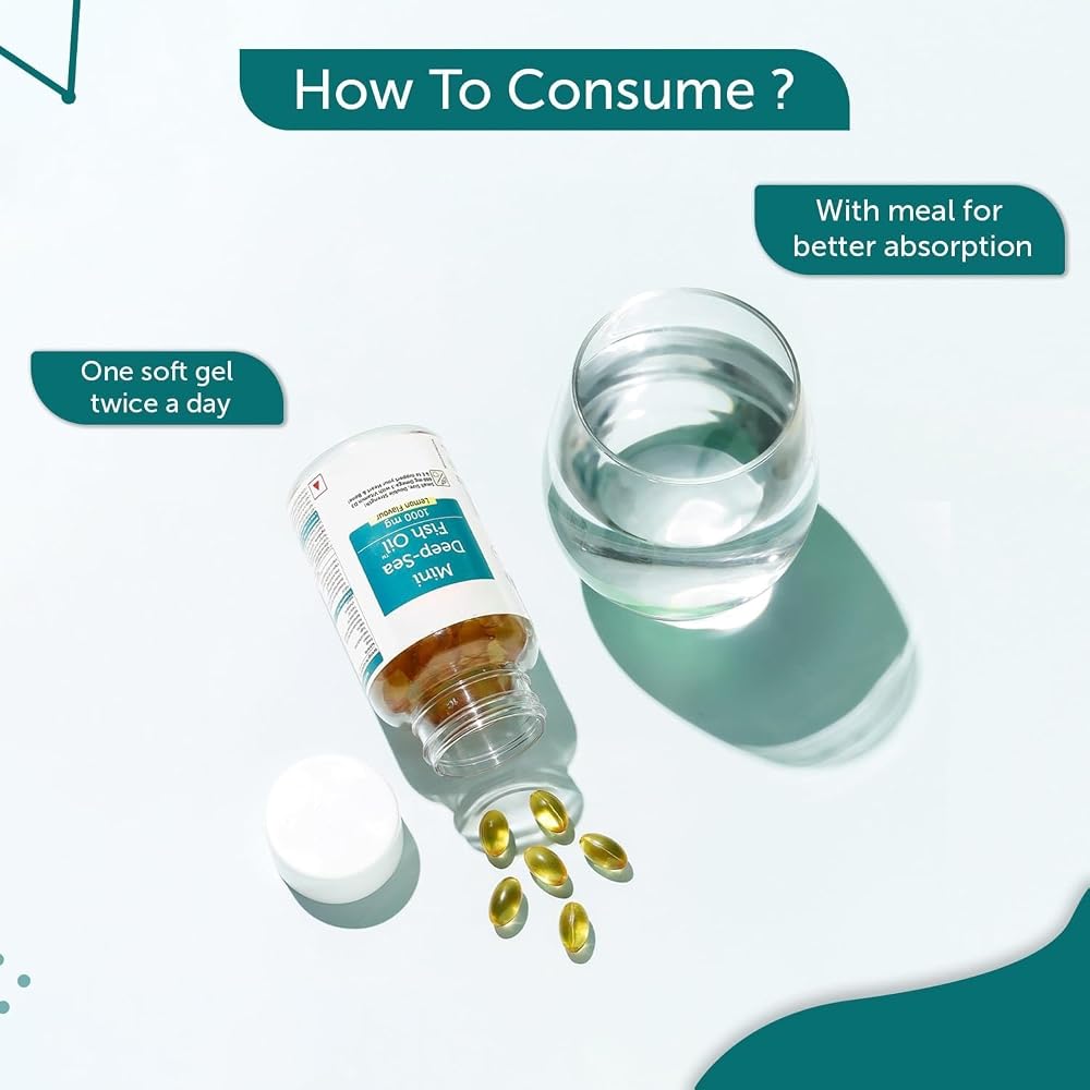 Generic Fish Oil 1000 mg Omega-3 with Vitamin D3 & E - 60 Softgels - image 6