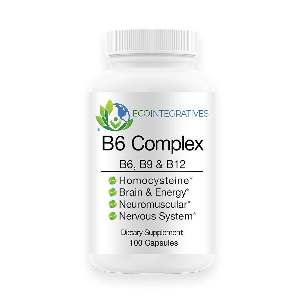 EcoIntegratives Vitamin B6 B9 Folate & B12 - 100 Capsules