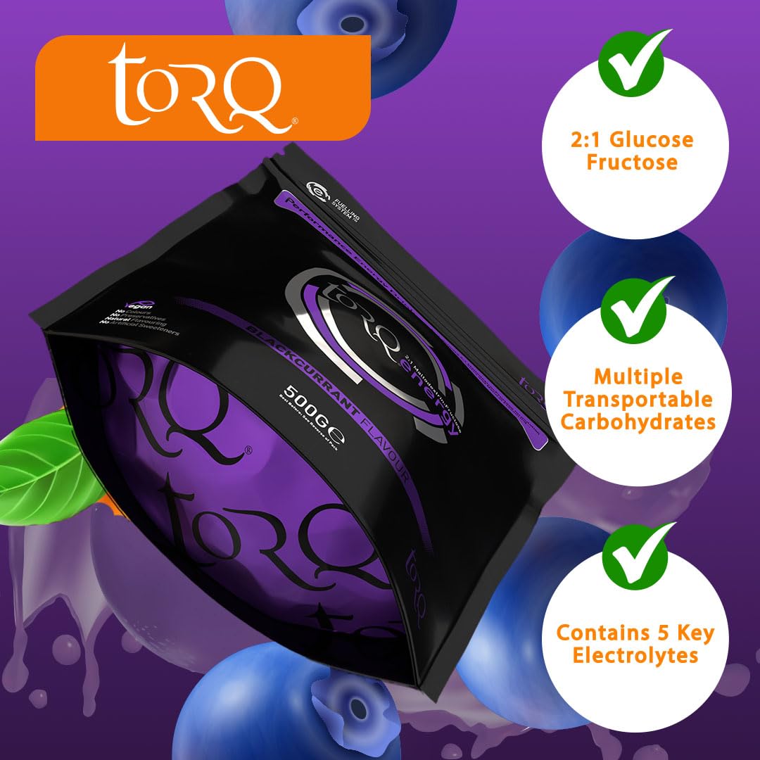 TORQ Energy Drink Natural Blackcurrant Isotonic Powder - 15 Servings - image 2
