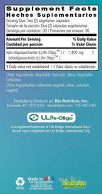 Bio Nutrition Pre-biotic Fiber LLife-Oligo 1400 mg - 60 Vegetarian Capsules - image 2