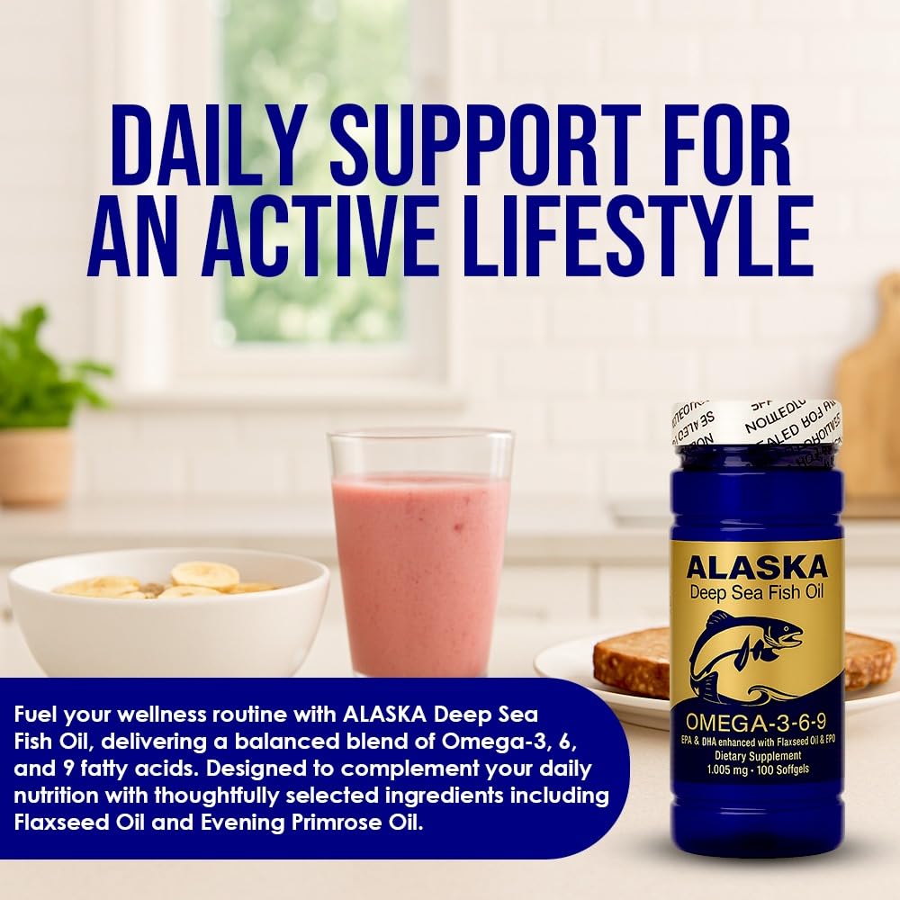 NCB Alaska Deep Sea Fish Oil Omega 3-6-9 - 100 Softgels - image 8