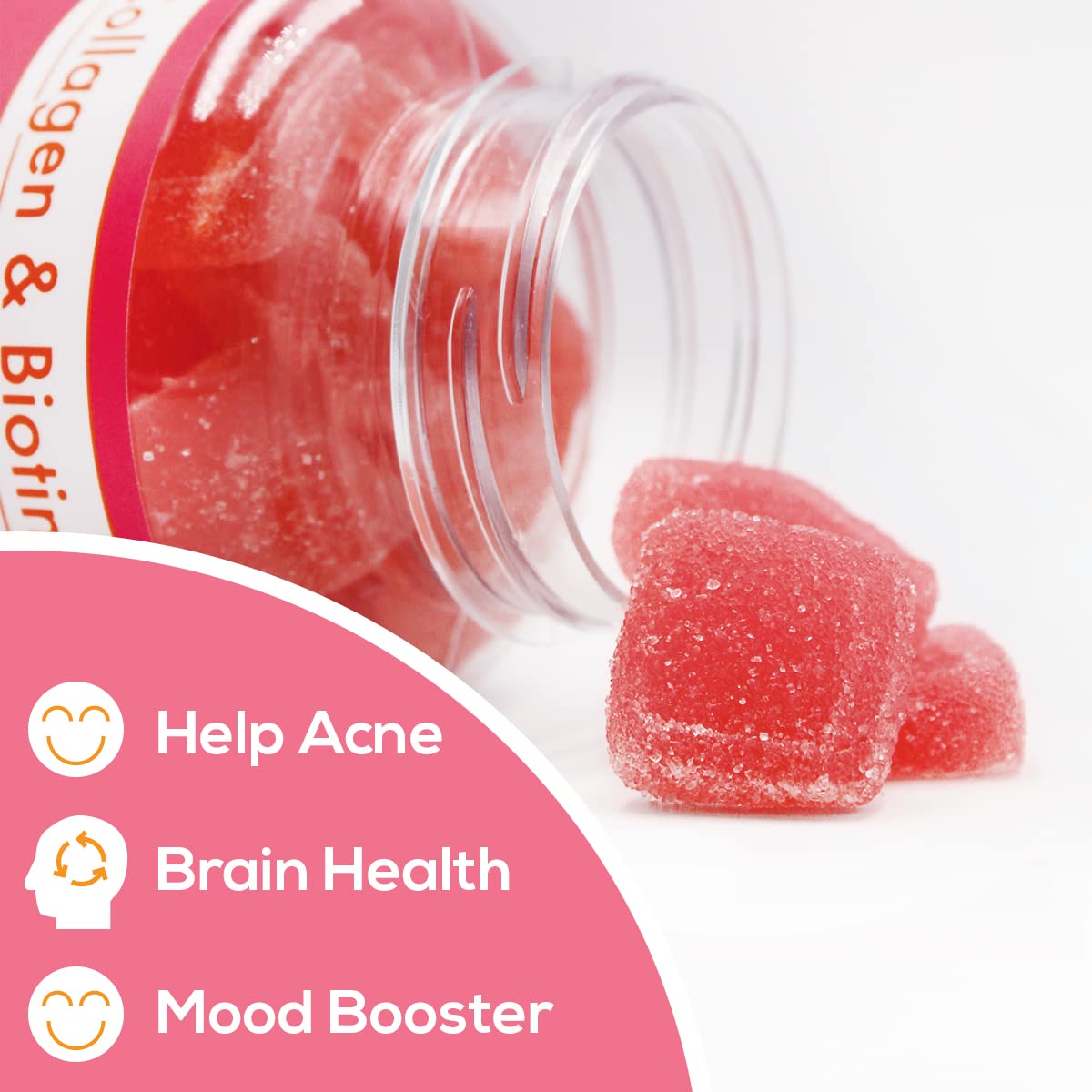 Safer Products Collagen Biotin Gummies - 60 Gummies - image 2