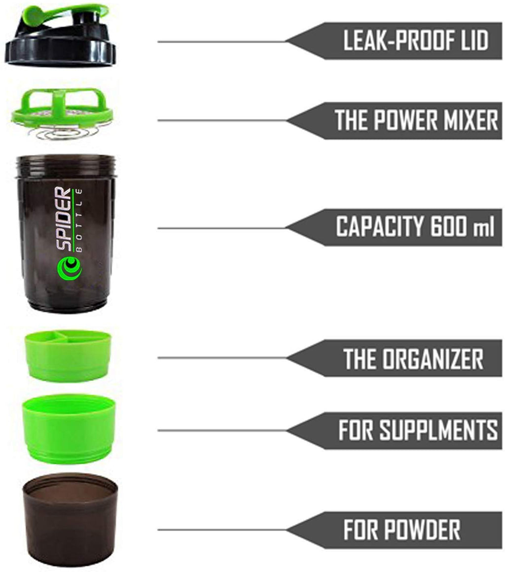 Stanglobe Spider Protein Shaker Bottle 500ml - 1 Count - image 2