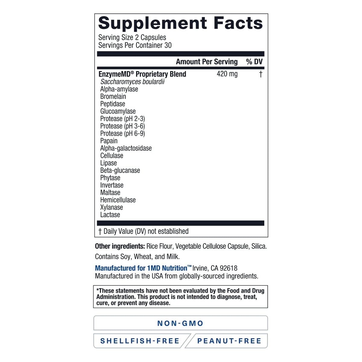 1MD Nutrition EnzymeMD Digestive Enzymes - 60 Vegetarian Capsules - image 5